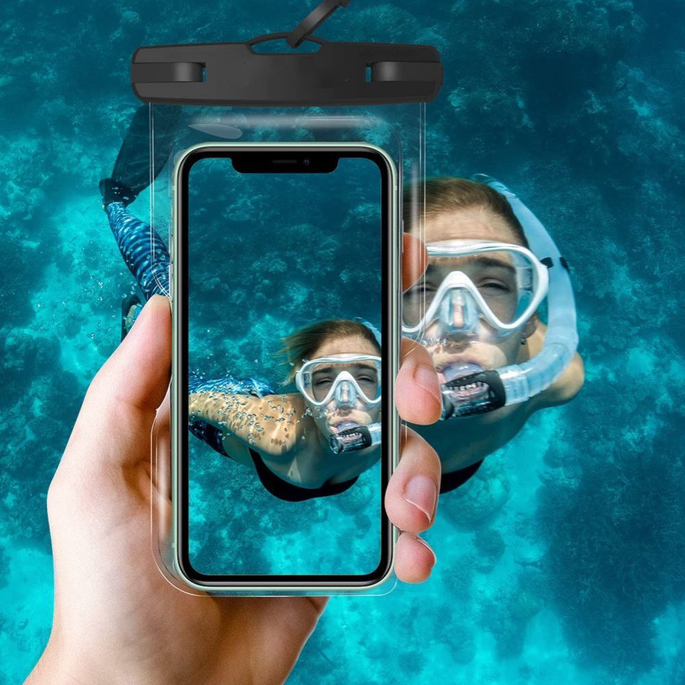 Pokrowiec wodoodporne etui TECH-PROTECT Universal Waterproof niebieskie APPLE iPhone 15 Pro Max / 5