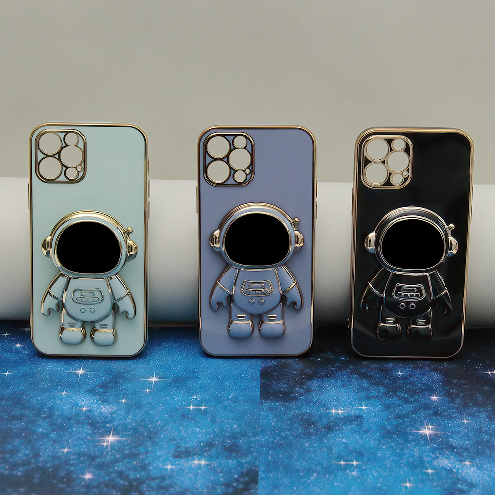 Pokrowiec etui Astronaut z funkcj podstawki czarne APPLE iPhone 14 Pro / 11