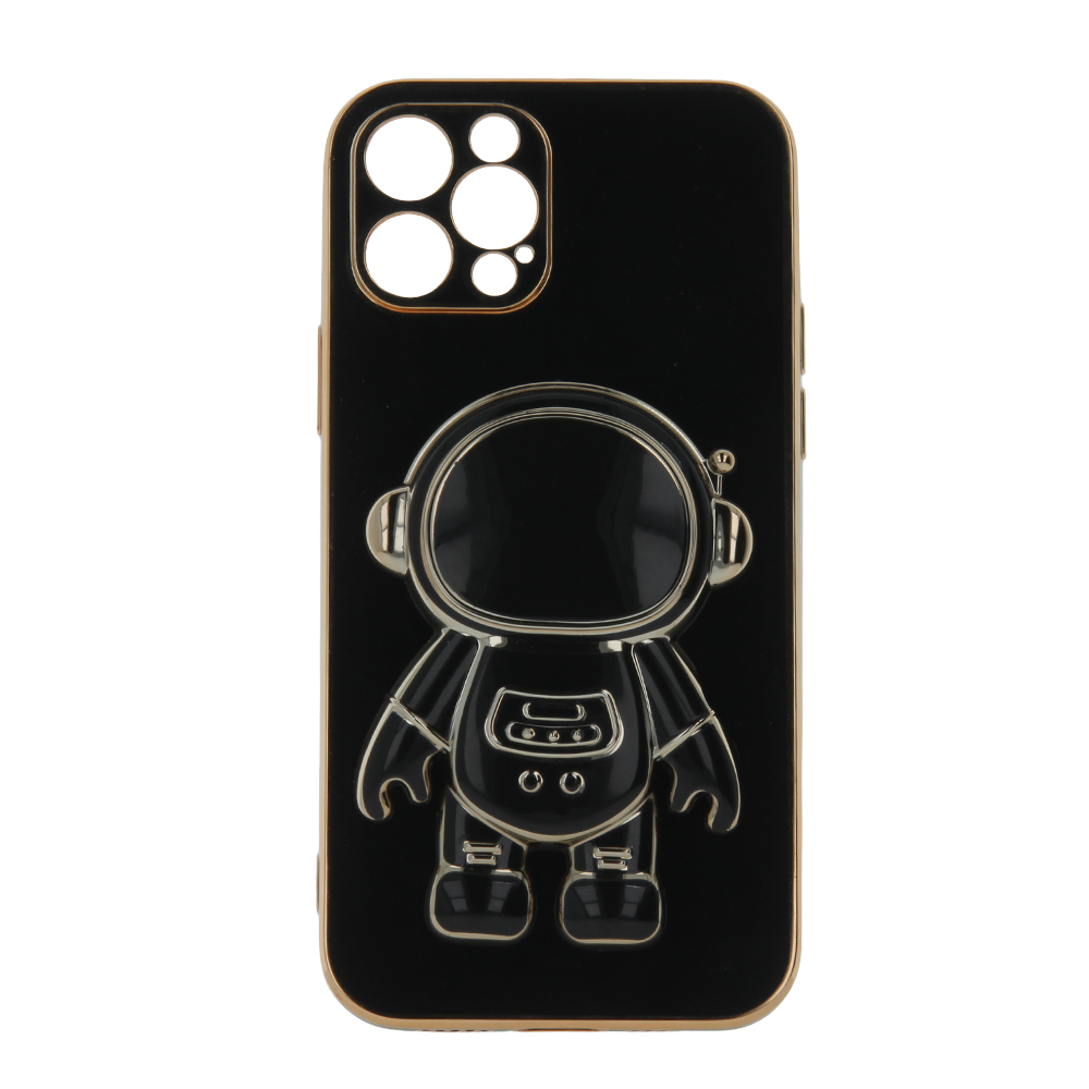 Pokrowiec etui Astronaut z funkcj podstawki czarne APPLE iPhone X / 4