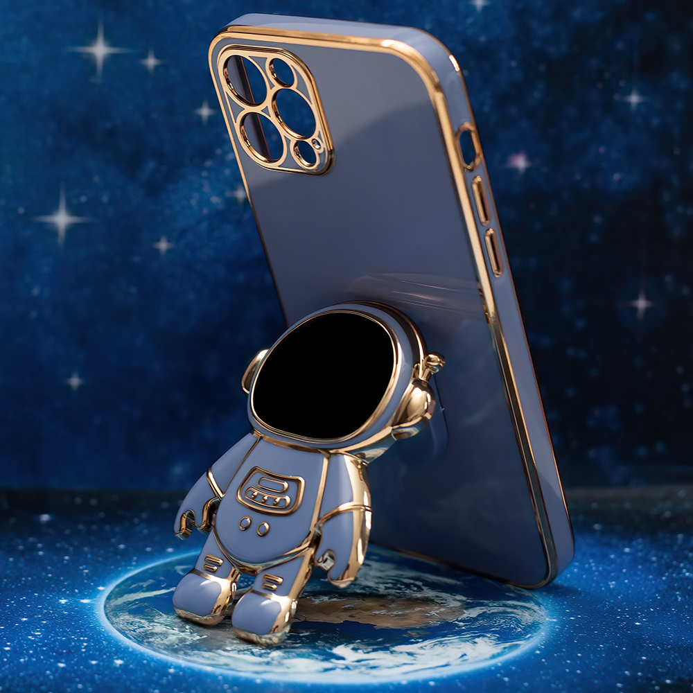 Pokrowiec etui Astronaut z funkcj podstawki niebieskie APPLE iPhone 15 Pro / 5