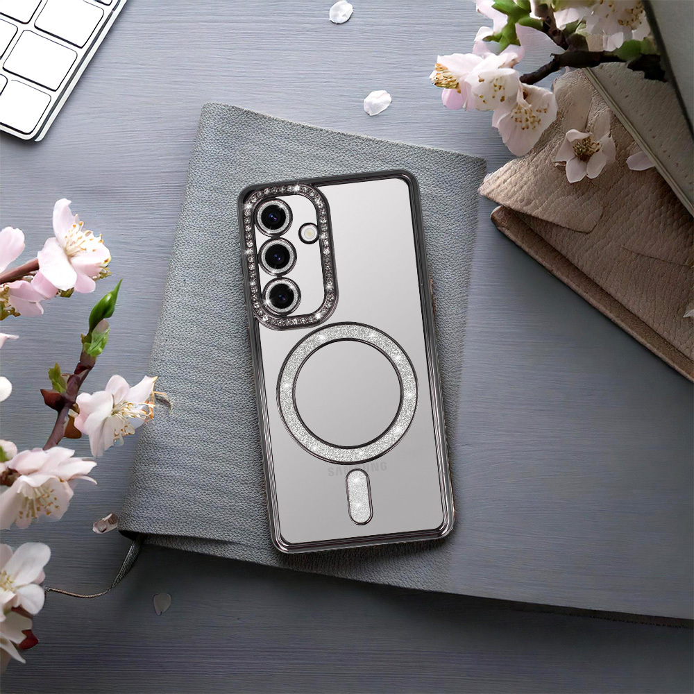 Pokrowiec etui Bling Magsafe Case czarne SAMSUNG Galaxy A16 4G / 6 Pokrowiec etui Bling Magsafe Case czarne SAMSUNG Galaxy A16 4G / 6