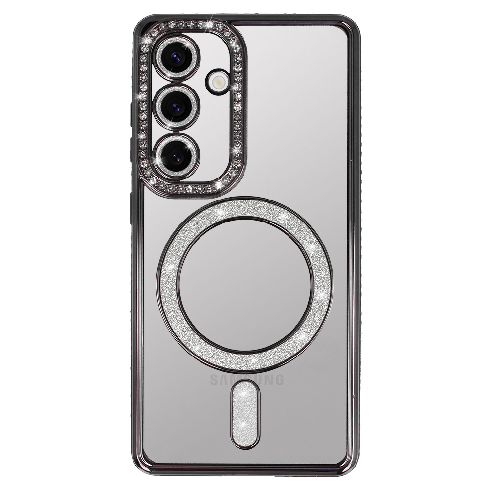 Pokrowiec etui Bling Magsafe Case czarne SAMSUNG Galaxy A56 5G / 3 Pokrowiec etui Bling Magsafe Case czarne SAMSUNG Galaxy A56 5G / 3