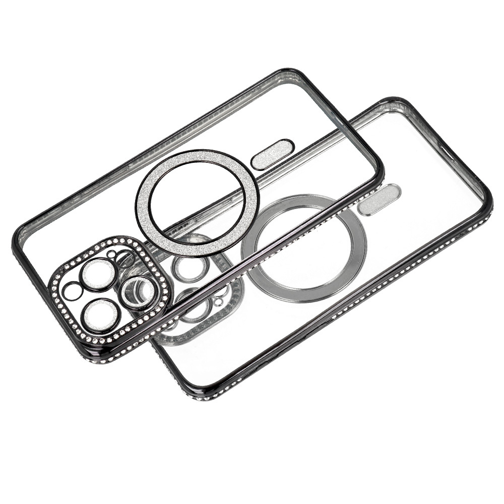 Pokrowiec etui Bling Magsafe Case czarne SAMSUNG Galaxy A56 5G / 5 Pokrowiec etui Bling Magsafe Case czarne SAMSUNG Galaxy A56 5G / 5