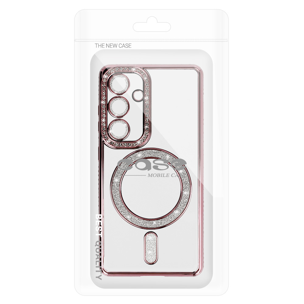 Pokrowiec etui Bling Magsafe Case różowe SAMSUNG Galaxy A16 4G / 7 Pokrowiec etui Bling Magsafe Case różowe SAMSUNG Galaxy A16 4G / 7