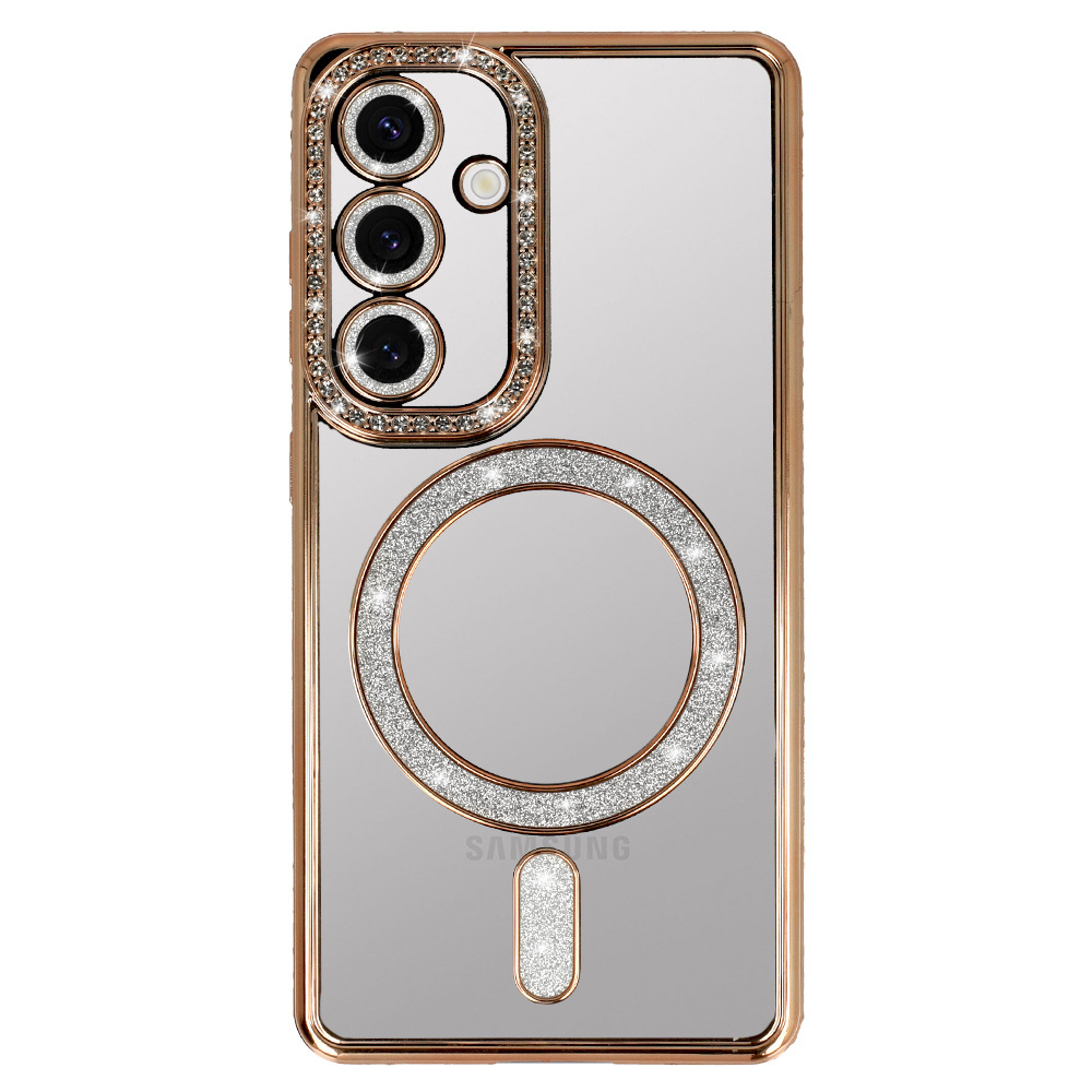 Pokrowiec etui Bling Magsafe Case złote SAMSUNG Galaxy A16 4G / 3 Pokrowiec etui Bling Magsafe Case złote SAMSUNG Galaxy A16 4G / 3