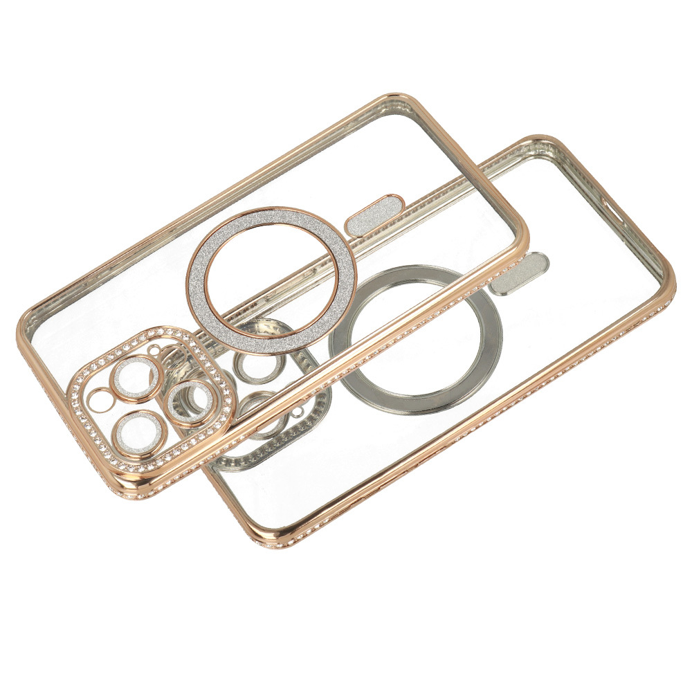 Pokrowiec etui Bling Magsafe Case złote SAMSUNG Galaxy A16 4G / 5 Pokrowiec etui Bling Magsafe Case złote SAMSUNG Galaxy A16 4G / 5