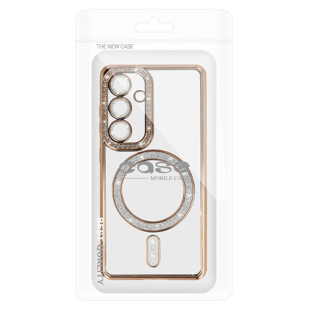 Pokrowiec etui Bling Magsafe Case złote SAMSUNG Galaxy A16 4G / 7 Pokrowiec etui Bling Magsafe Case złote SAMSUNG Galaxy A16 4G / 7