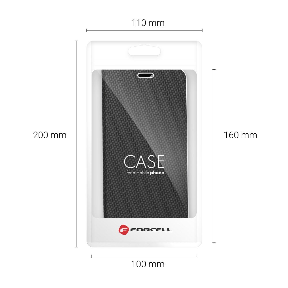 Pokrowiec etui Book Vennus Carbon czarne Xiaomi Redmi 10C / 10
