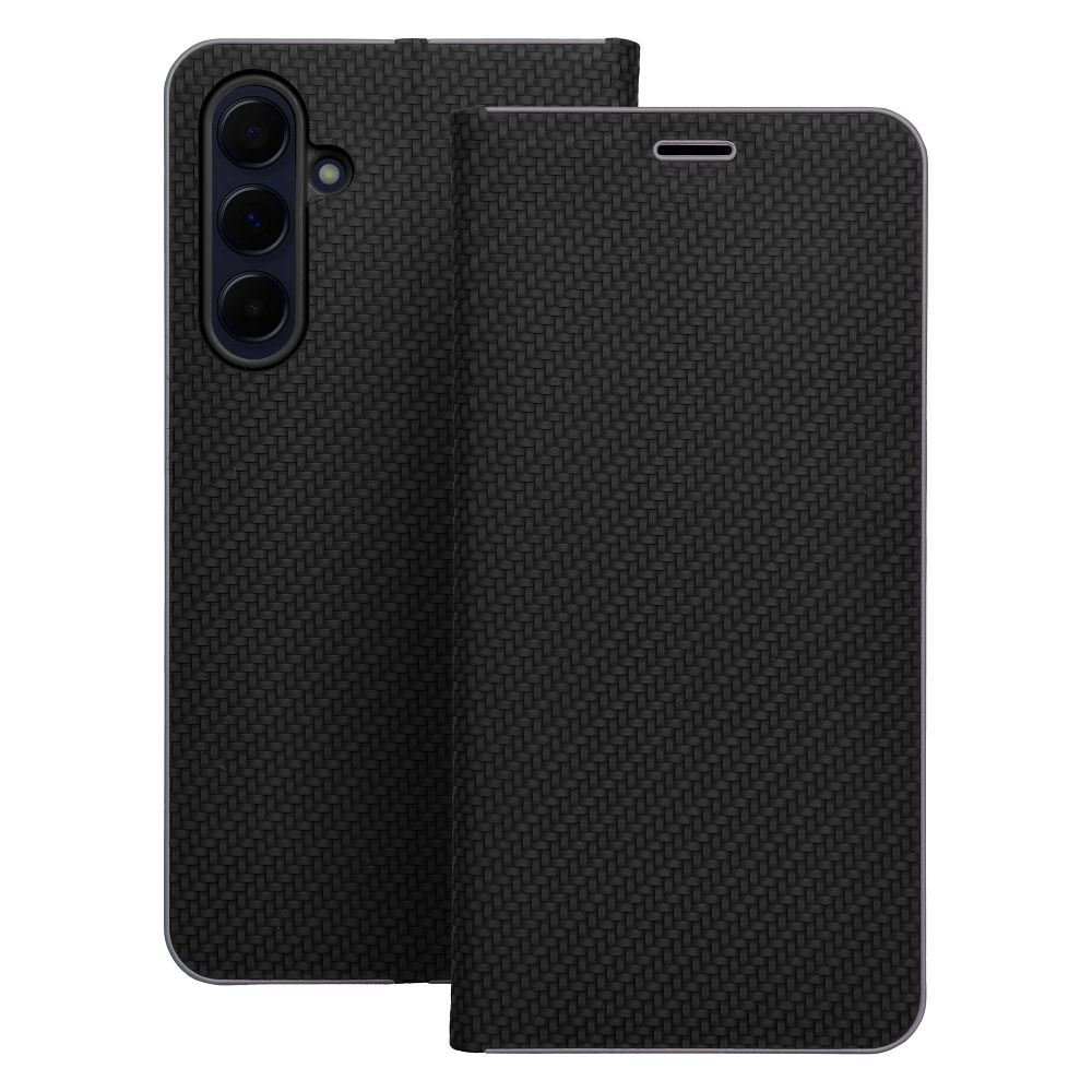 Pokrowiec etui Book Vennus Carbon czarne Xiaomi Redmi Note 15 Pro Plus 5G / 2