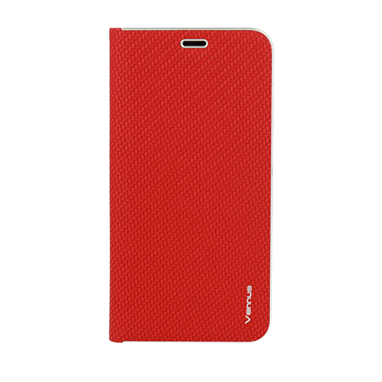 Pokrowiec etui Book Vennus Carbon czerwone Xiaomi Mi 8
