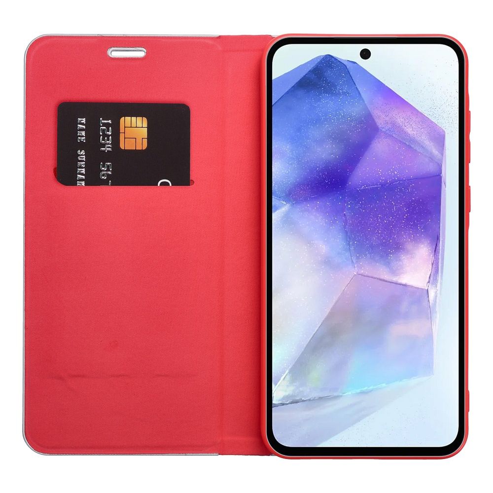 Pokrowiec etui Book Vennus Carbon czerwone Xiaomi Redmi Note 13 / 3