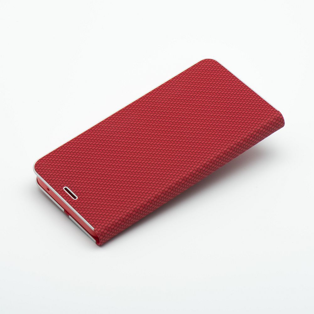 Pokrowiec etui Book Vennus Carbon czerwone Xiaomi Redmi Note 13 / 6
