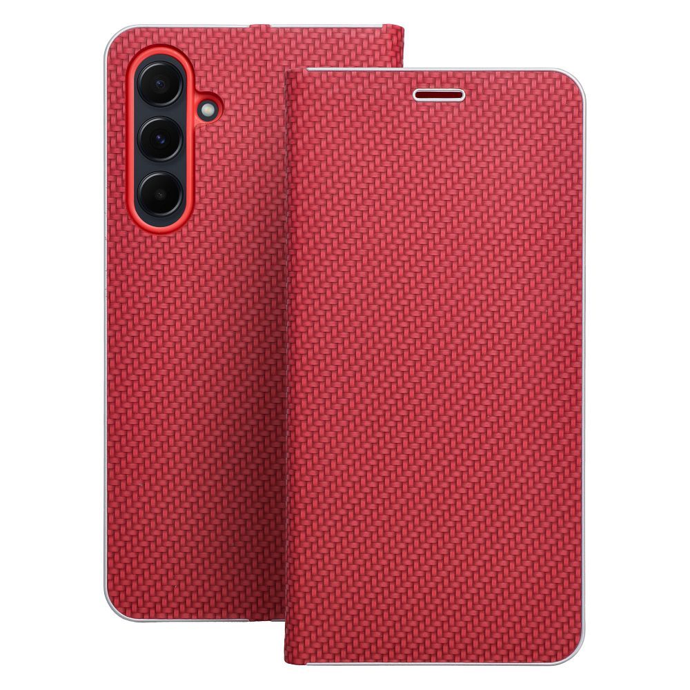 Pokrowiec etui Book Vennus Carbon czerwone Xiaomi Redmi Note 15 Pro Plus 5G / 2
