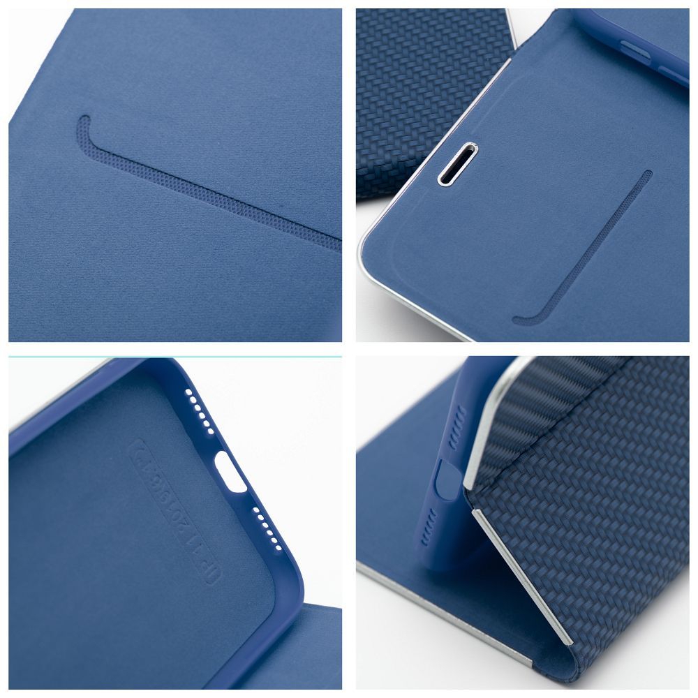 Pokrowiec etui Book Vennus Carbon granatowe SAMSUNG Galaxy A26 5G / 10