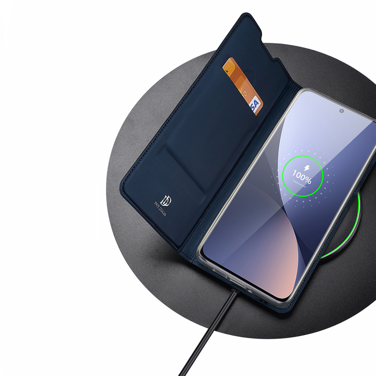 Pokrowiec etui book z podstawk� DuxDucis SkinPro czarne Xiaomi Redmi 12 / 11