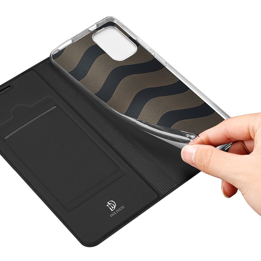 Pokrowiec etui book z podstawk DuxDucis SkinPro czarne Xiaomi Redmi Note 10 / 8