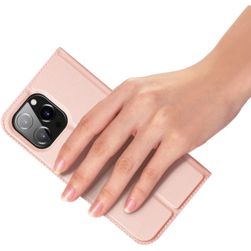 Pokrowiec etui book z podstawką DuxDucis SkinPro różowe APPLE iPhone 15 Pro Max / 3