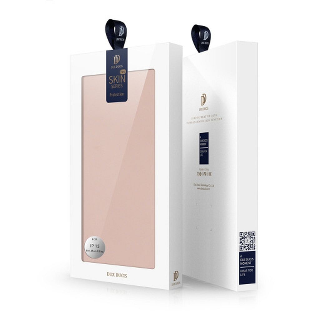 Pokrowiec etui book z podstawką DuxDucis SkinPro różowe APPLE iPhone 15 Pro Max / 9