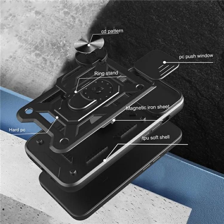 Pokrowiec Etui Camshield Case czarne Honor 400 Pro / 3