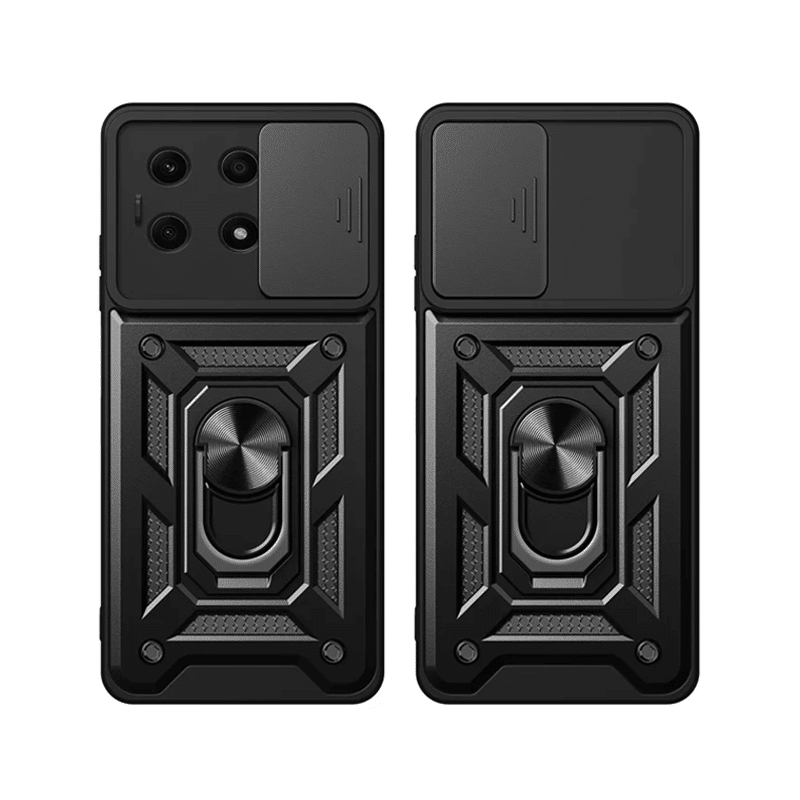 Pokrowiec Etui Camshield Case czarne Honor X8a