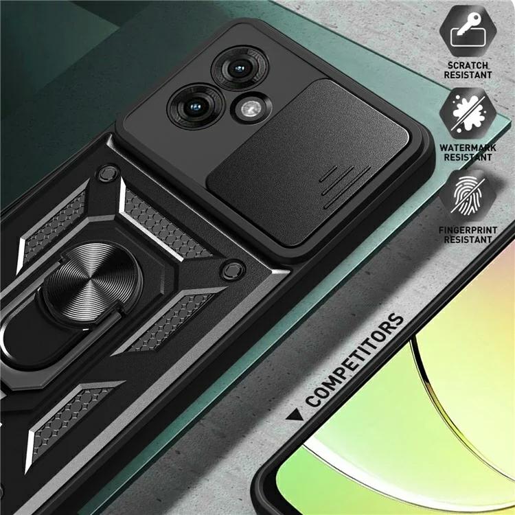 Pokrowiec Etui Camshield Case czarne MOTOROLA Moto G55 5G / 4