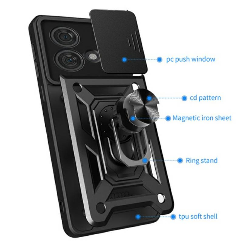 Pokrowiec Etui Camshield Case czarne Oppo A40 / 3