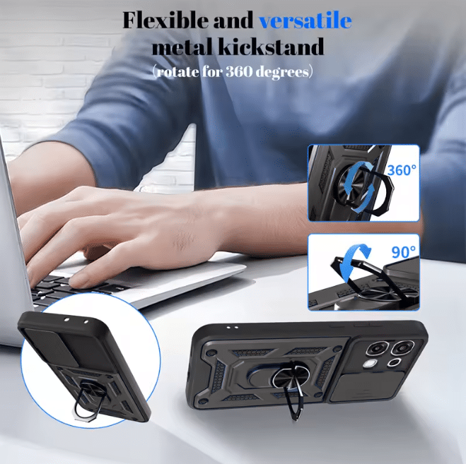 Pokrowiec Etui Camshield Case czarne Oppo A6 Pro 5G / 3