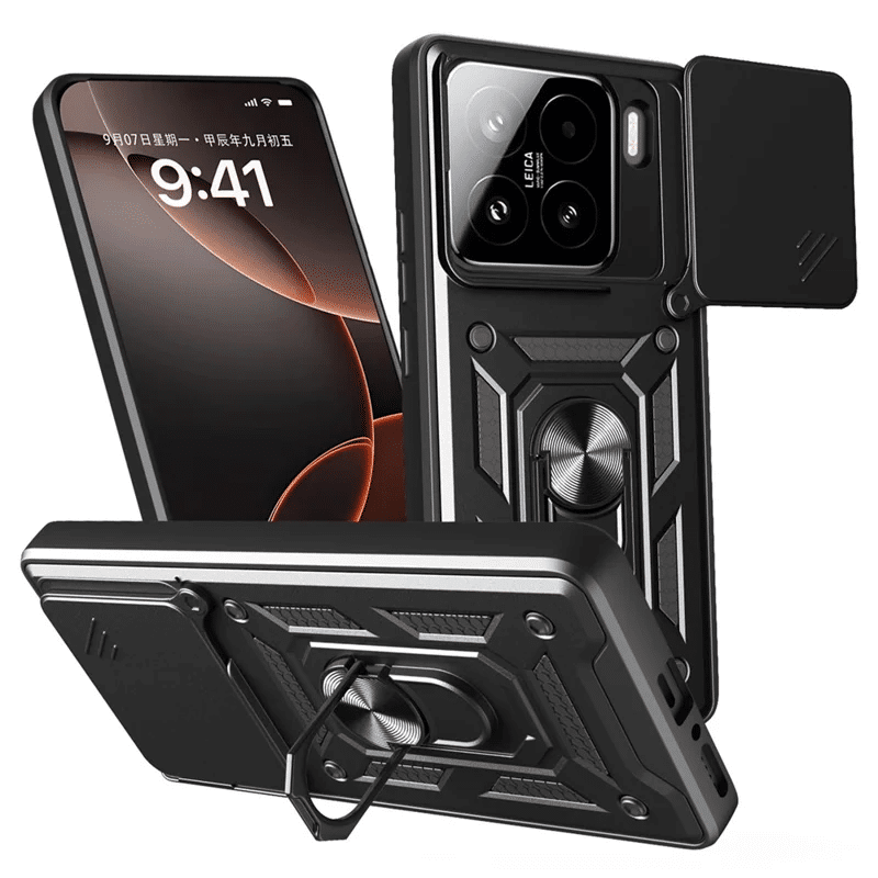 Pokrowiec Etui Camshield Case czarne Xiaomi 15T 5G Pokrowiec Etui Camshield Case czarne Xiaomi 15T 5G