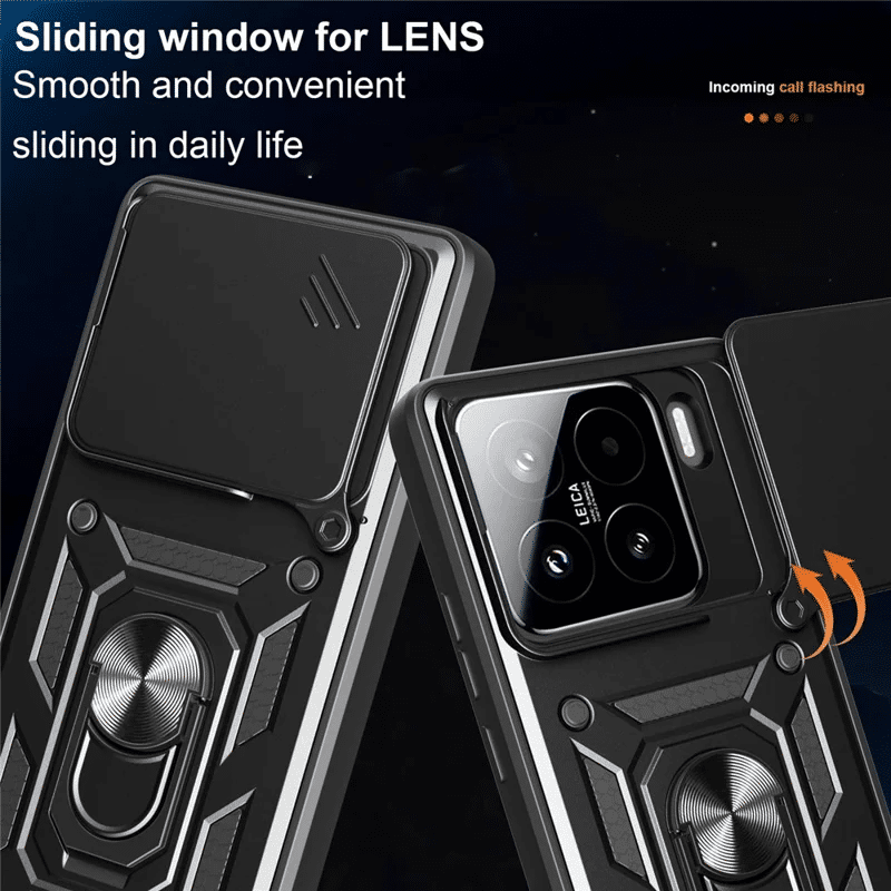 Pokrowiec Etui Camshield Case czarne Xiaomi 15T 5G / 5 Pokrowiec Etui Camshield Case czarne Xiaomi 15T 5G / 5