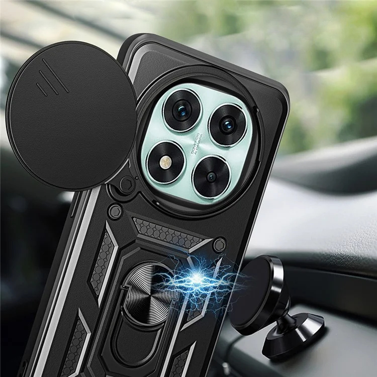 Pokrowiec Etui Camshield Case czarne Xiaomi Redmi Note 14 Pro 5G / 2