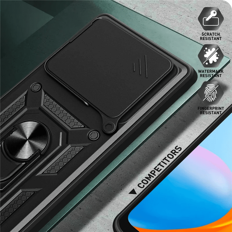 Pokrowiec Etui Camshield Case czarne Xiaomi Redmi Note 15 Pro 5G / 4