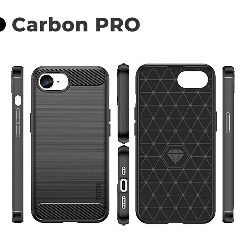 Pokrowiec Etui Carbon Pro czarne APPLE iPhone 16e
