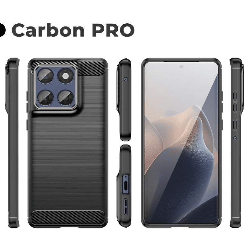 Pokrowiec Etui Carbon Pro czarne MOTOROLA Edge 60 Fusion / 7