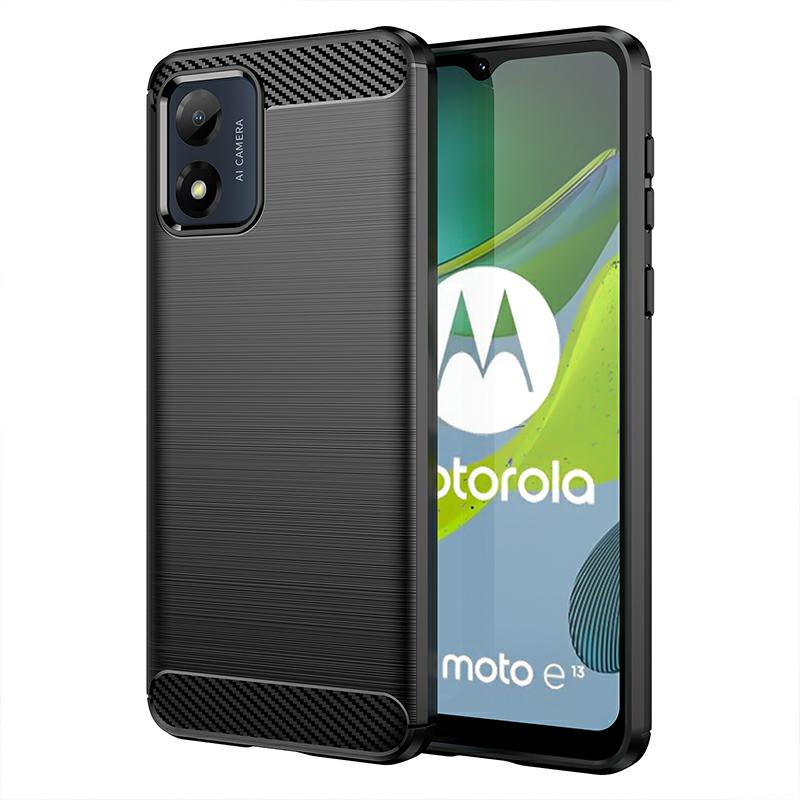 Pokrowiec Etui Carbon Pro czarne MOTOROLA Moto E13 / 2