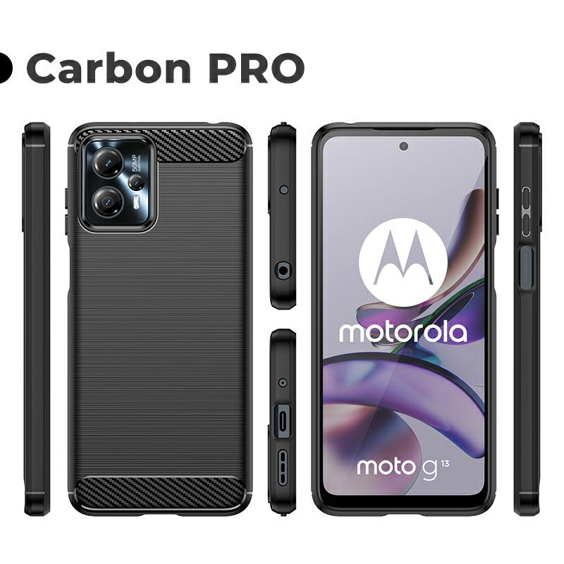 Pokrowiec Etui Carbon Pro czarne MOTOROLA Moto G13