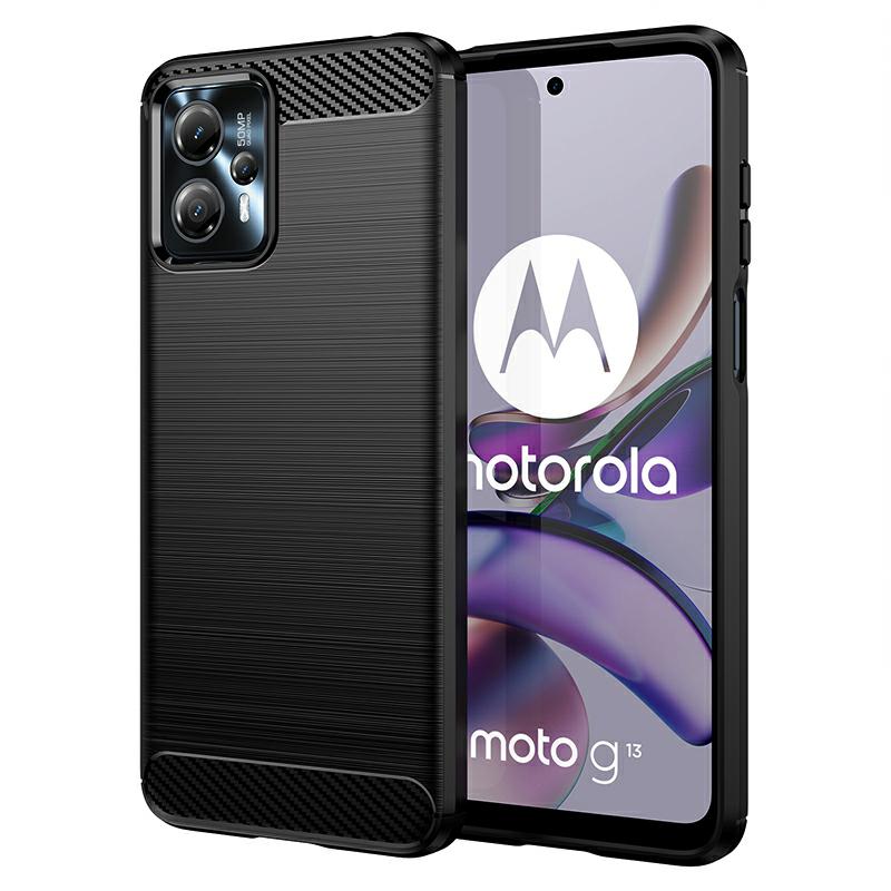 Pokrowiec Etui Carbon Pro czarne MOTOROLA Moto G13 / 2