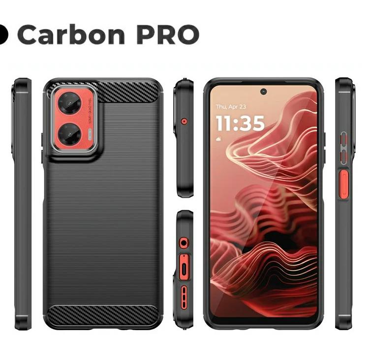 Pokrowiec Etui Carbon Pro czarne MOTOROLA Moto G35 5G Pokrowiec Etui Carbon Pro czarne MOTOROLA Moto G35 5G