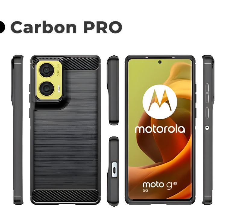 Pokrowiec Etui Carbon Pro czarne MOTOROLA Moto G85 5G Pokrowiec Etui Carbon Pro czarne MOTOROLA Moto G85 5G