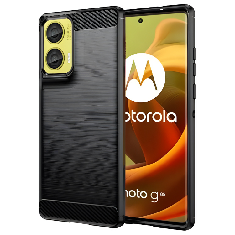 Pokrowiec Etui Carbon Pro czarne MOTOROLA Moto G85 5G / 2 Pokrowiec Etui Carbon Pro czarne MOTOROLA Moto G85 5G / 2