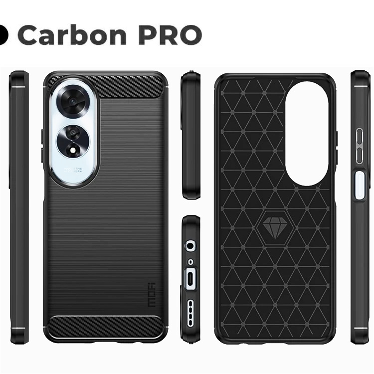 Pokrowiec Etui Carbon Pro czarne Oppo A60