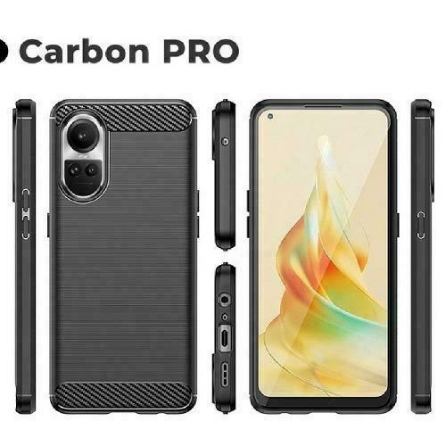 Pokrowiec Etui Carbon Pro czarne Oppo Reno 10 5G