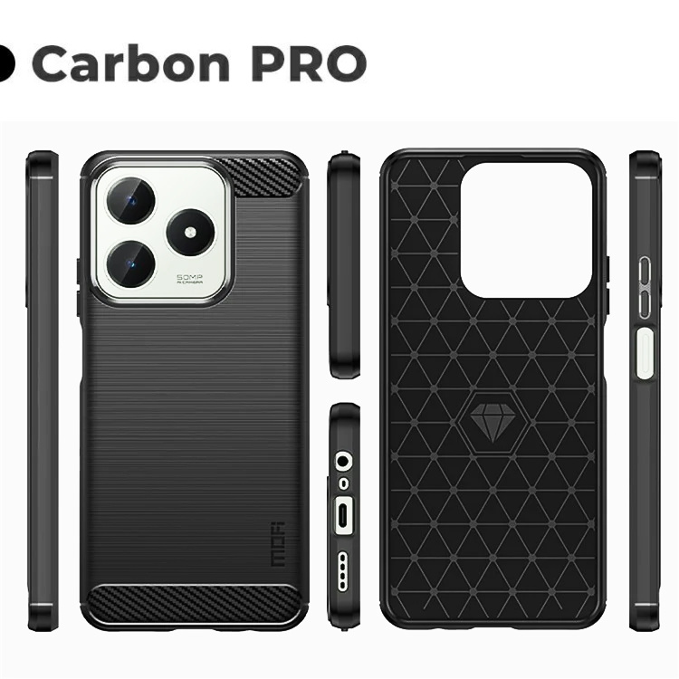 Pokrowiec Etui Carbon Pro czarne Realme C63