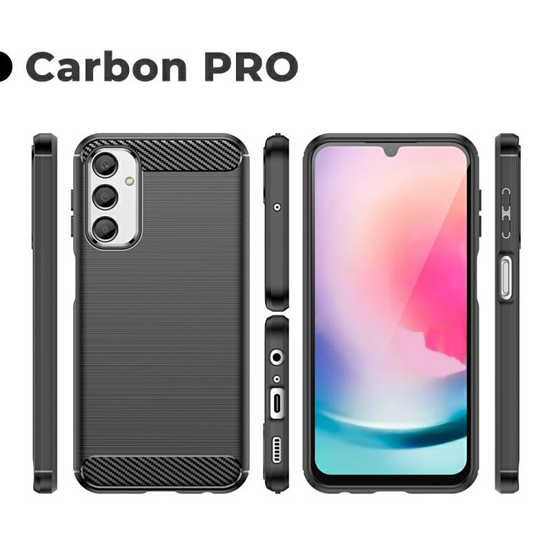 Pokrowiec Etui Carbon Pro czarne SAMSUNG Galaxy A24 4G