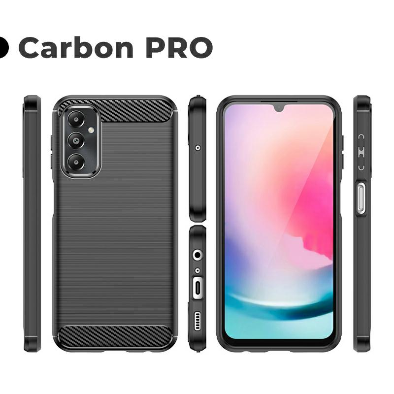 Pokrowiec Etui Carbon Pro czarne SAMSUNG Galaxy A25 5G