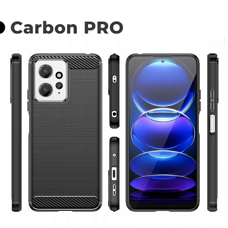 Pokrowiec Etui Carbon Pro czarne Xiaomi Redmi Note 12S