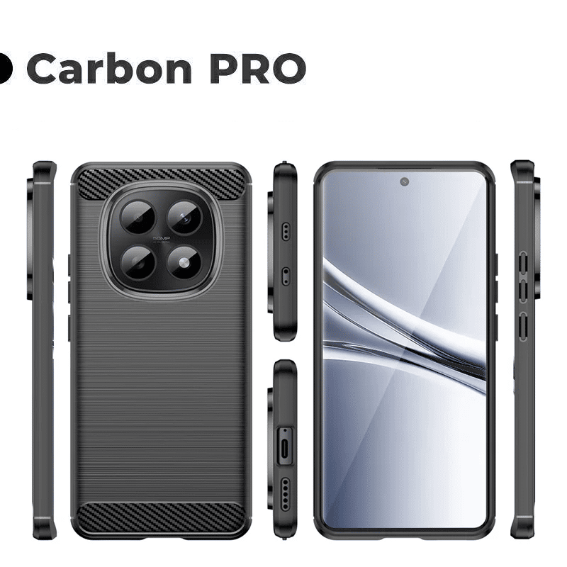 Pokrowiec Etui Carbon Pro czarne Xiaomi Redmi Note 15 5G