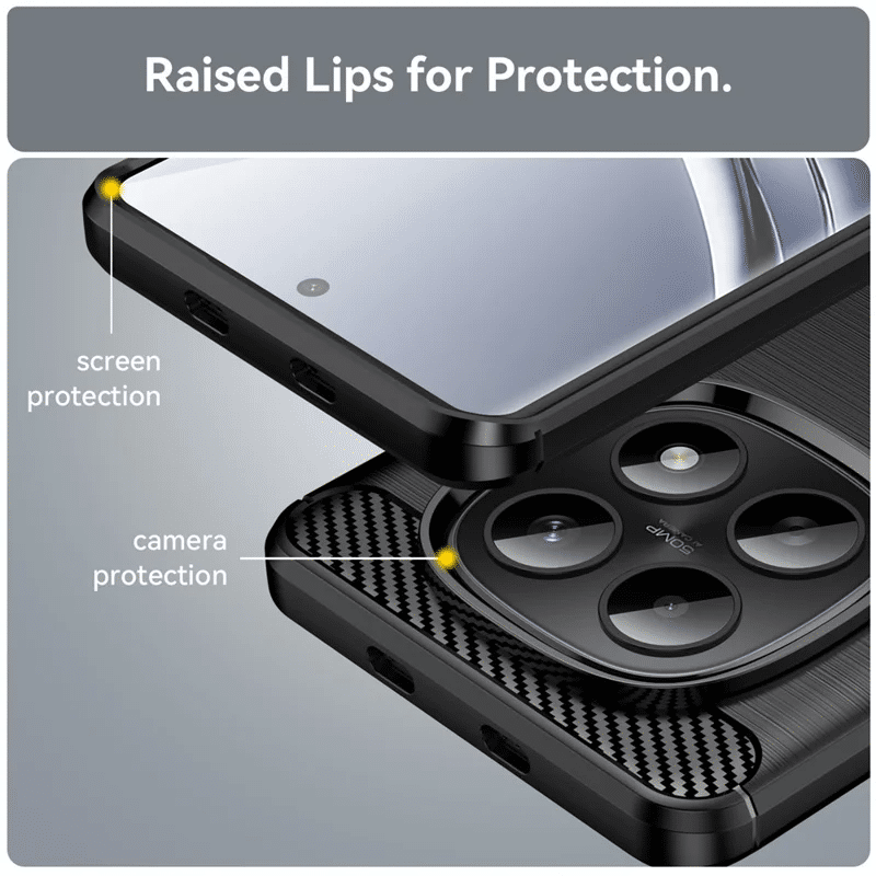 Pokrowiec Etui Carbon Pro czarne Xiaomi Redmi Note 15 5G / 5