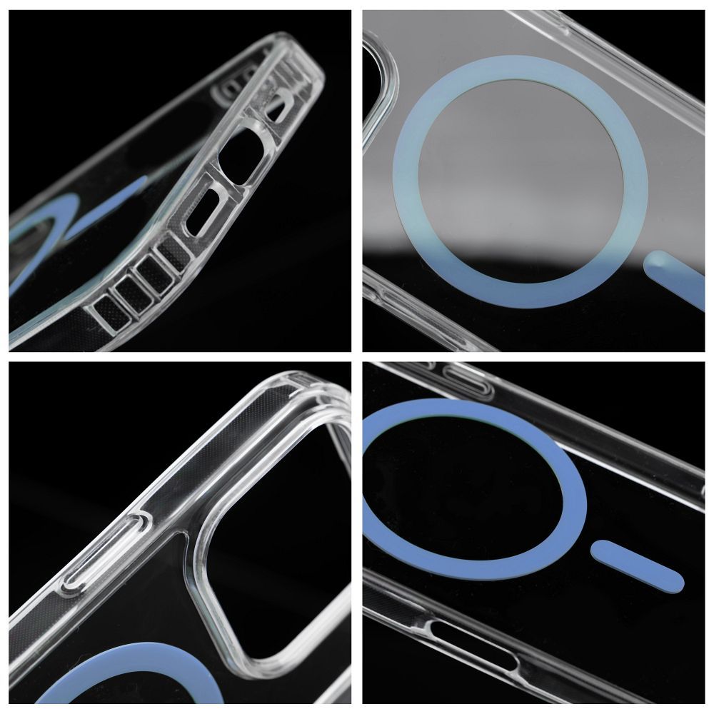 Pokrowiec Etui Drop Glue Colorful Ring Mag Cover MagSafe jasnoniebieskie APPLE iPhone 16 Pro Max / 2