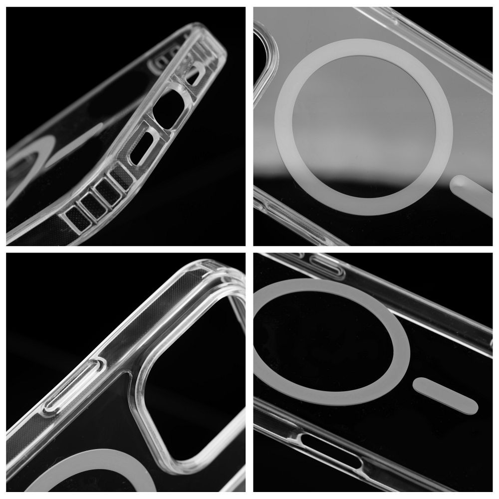 Pokrowiec Etui Drop Glue Colorful Ring Mag Cover MagSafe szare APPLE iPhone 16 Pro Max / 2