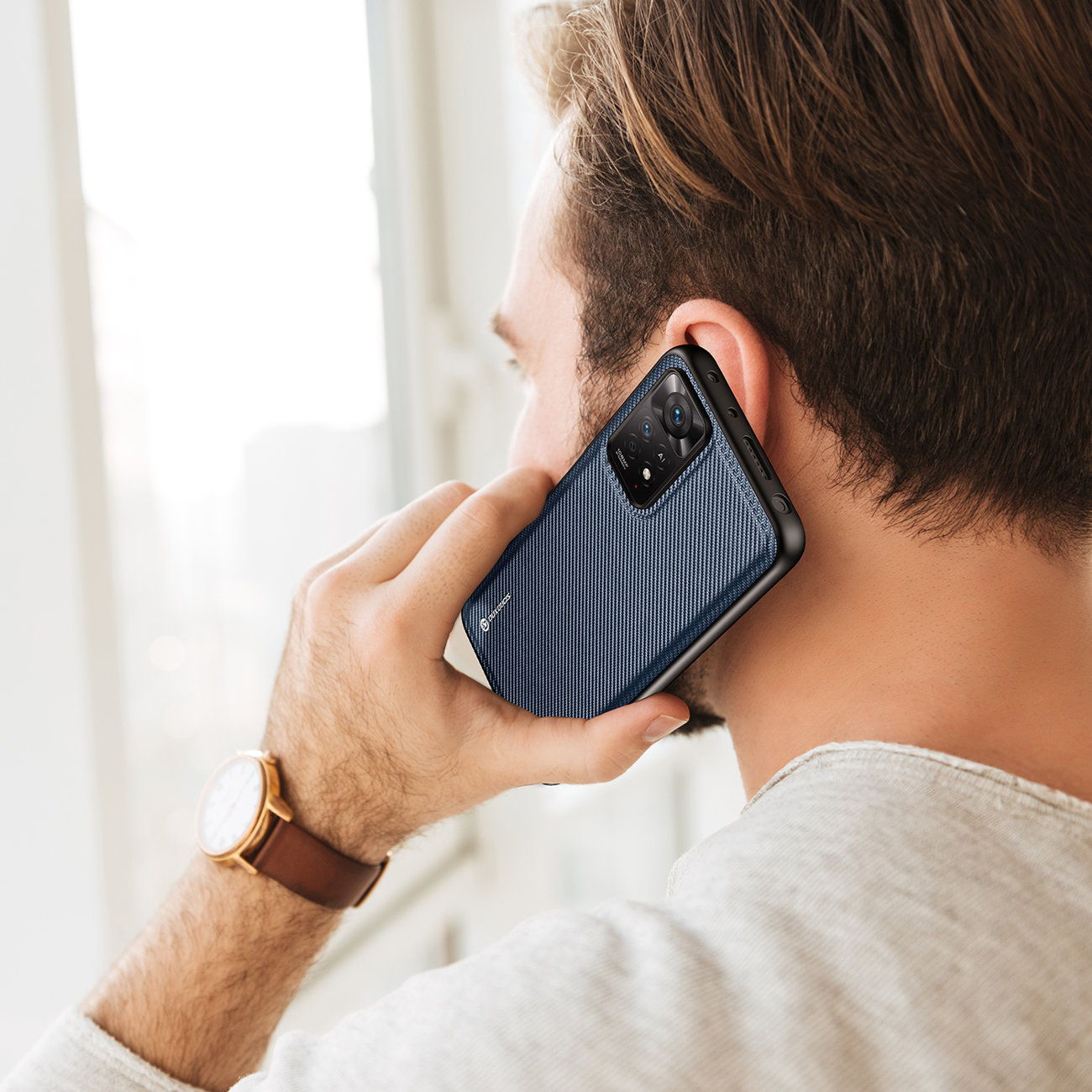 Pokrowiec etui Dux Ducis Fino niebieskie Xiaomi Redmi Note 11 Pro+ 5G / 8